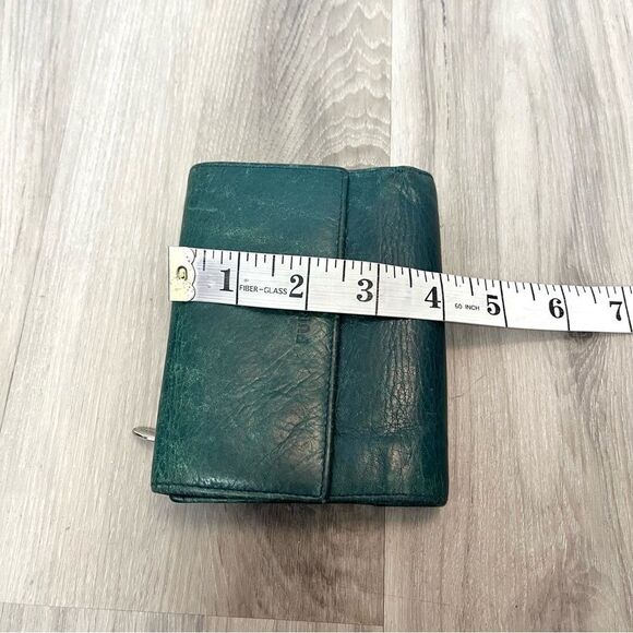Furla Green Soft Leather Fold Out Wallet with Zippered Coin Pocket - Picture 9 of 9